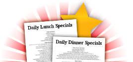 Daily Specials at Big Fish Grill